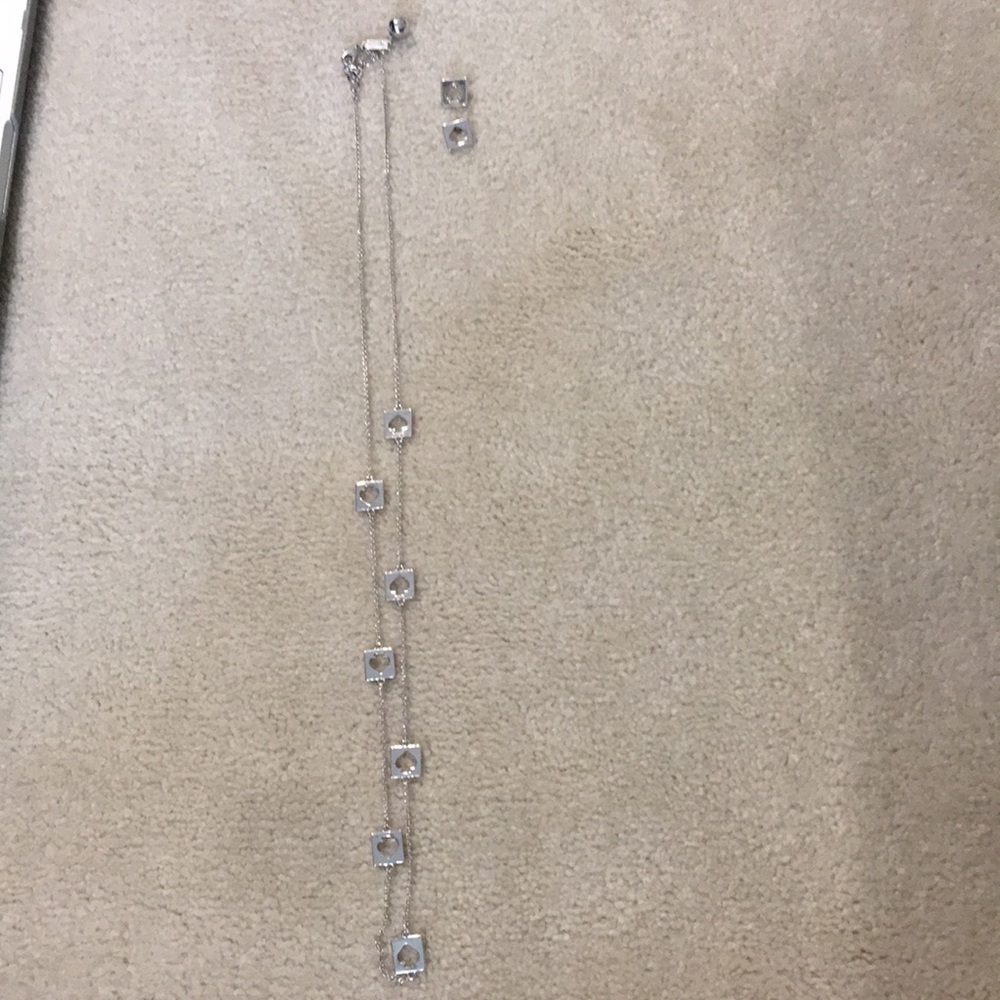 Kate Spade necklace and earrings.